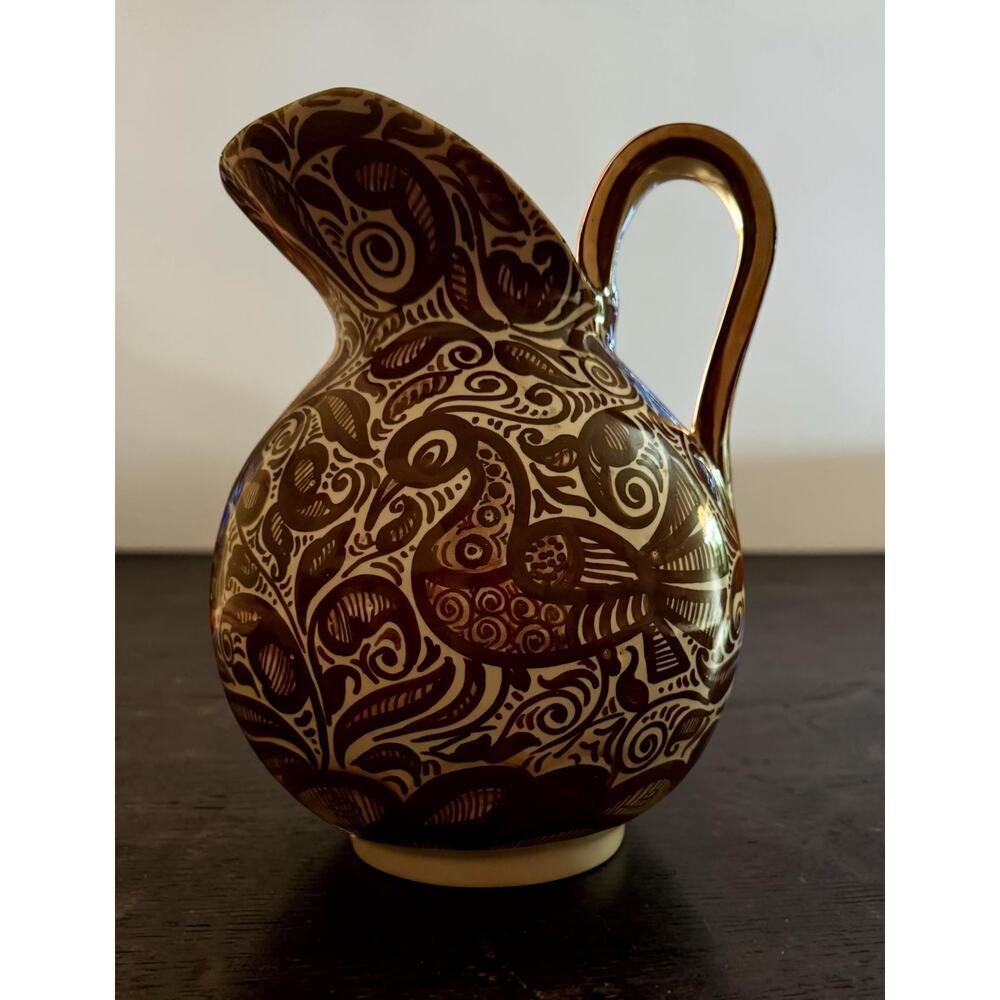 Vintage La Menora Talavera Spain Hand-Painted Vase - 9"